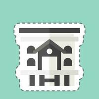 Sticker line cut Mobile Home. related to Accommodations symbol. simple design editable. simple illustration vector