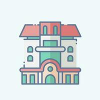 Icon Condominium. related to Accommodations symbol. doodle style. simple design editable. simple illustration vector