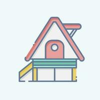 Icon Vacation Home. related to Accommodations symbol. doodle style. simple design editable. simple illustration vector