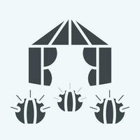 Icon Desert Tent. related to Accommodations symbol. glyph style. simple design editable. simple illustration vector