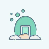 Icon Igloo. related to Accommodations symbol. doodle style. simple design editable. simple illustration vector