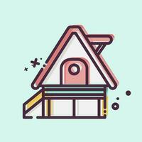 Icon Vacation Home. related to Accommodations symbol. MBE style. simple design editable. simple illustration vector