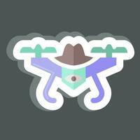 Sticker Spy Drone. related to Drone symbol. simple design editable. simple illustration vector