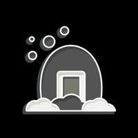 Icon Igloo. related to Accommodations symbol. glossy style. simple design editable. simple illustration vector