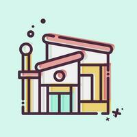 Icon Bungalow. related to Accommodations symbol. MBE style. simple design editable. simple illustration vector