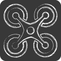 Icon Quadcopter. related to Drone symbol. chalk Style. simple design editable. simple illustration vector