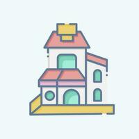 Icon Duplex. related to Accommodations symbol. doodle style. simple design editable. simple illustration vector