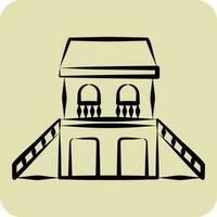 Icon Guest House. related to Accommodations symbol. hand drawn style. simple design editable. simple illustration vector