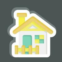 Sticker Cabin. related to Accommodations symbol. simple design editable. simple illustration vector