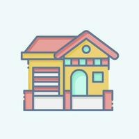 Icon Cottage. related to Accommodations symbol. doodle style. simple design editable. simple illustration vector