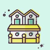 Icon Town House 2. related to Accommodations symbol. MBE style. simple design editable. simple illustration vector