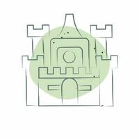 Icon Castle. related to Accommodations symbol. Color Spot Style. simple design editable. simple illustration vector