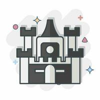 Icon Castle. related to Accommodations symbol. comic style. simple design editable. simple illustration vector