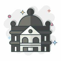 Icon Stately Home. related to Accommodations symbol. comic style. simple design editable. simple illustration vector