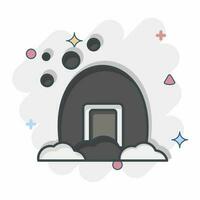 Icon Igloo. related to Accommodations symbol. comic style. simple design editable. simple illustration vector