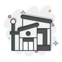 Icon Bungalow. related to Accommodations symbol. comic style. simple design editable. simple illustration vector