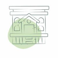 Icon Mobile Home. related to Accommodations symbol. Color Spot Style. simple design editable. simple illustration vector