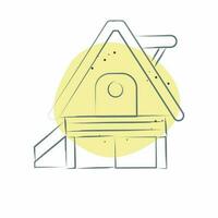 Icon Vacation Home. related to Accommodations symbol. Color Spot Style. simple design editable. simple illustration vector