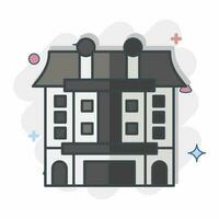 Icon Apartment. related to Accommodations symbol. comic style. simple design editable. simple illustration vector