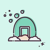 Icon Igloo. related to Accommodations symbol. MBE style. simple design editable. simple illustration vector