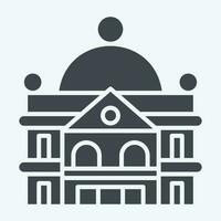 Icon Stately Home. related to Accommodations symbol. glyph style. simple design editable. simple illustration vector