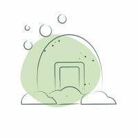 Icon Igloo. related to Accommodations symbol. Color Spot Style. simple design editable. simple illustration vector