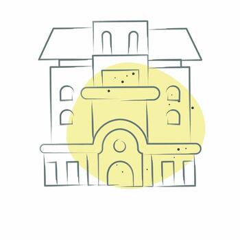 Icon Condominium. related to Accommodations symbol. Color Spot Style. simple design editable. simple illustration vector
