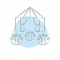 Icon Desert Tent. related to Accommodations symbol. Color Spot Style. simple design editable. simple illustration vector