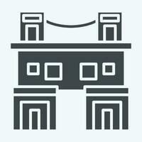 Icon Town Home. related to Accommodations symbol. glyph style. simple design editable. simple illustration vector