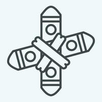 Icon Boomerang. related to Prehistoric symbol. line style. simple design editable. simple illustration vector