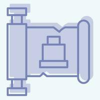 Icon History. related to Prehistoric symbol. two tone style. simple design editable. simple illustration vector