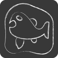 Icon Fossil. related to Prehistoric symbol. chalk Style. simple design editable. simple illustration vector