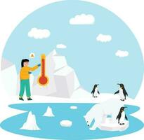 Glacier Melting Illustration vector