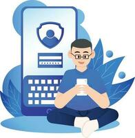 Software Security on Smartphones Illustration vector