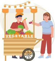 Vegetable Seller Illustration vector