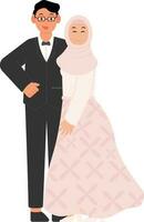 Wedding Pose Smile Mirror Illustration vector