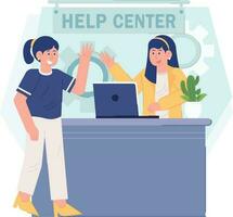 Customer Help Center Illustration vector