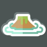 Sticker Volcano. related to Prehistoric symbol. simple design editable. simple illustration vector