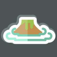 Sticker Volcano. related to Prehistoric symbol. simple design editable. simple illustration vector