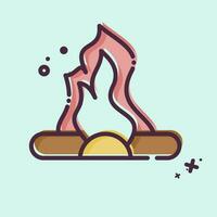 Icon Bonfire. related to Prehistoric symbol. MBE style. simple design editable. simple illustration vector