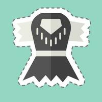 Sticker line cut Clothes. related to Prehistoric symbol. simple design editable. simple illustration vector