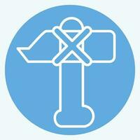 Icon Weapon. related to Prehistoric symbol. blue eyes style. simple design editable. simple illustration vector