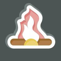 Sticker Bonfire. related to Prehistoric symbol. simple design editable. simple illustration vector