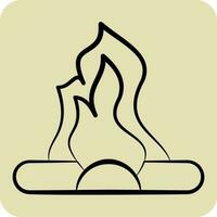 Icon Bonfire. related to Prehistoric symbol. hand drawn style. simple design editable. simple illustration vector