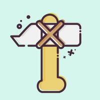 Icon Weapon. related to Prehistoric symbol. MBE style. simple design editable. simple illustration vector