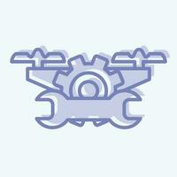 Icon Maintenance and Repair. related to Drone symbol. two tone style. simple design editable. simple illustration vector