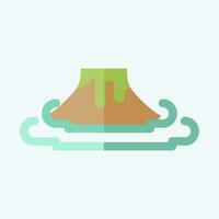 Icon Volcano. related to Prehistoric symbol. flat style. simple design editable. simple illustration vector