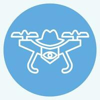 Icon Spy Drone. related to Drone symbol. blue eyes style. simple design editable. simple illustration vector