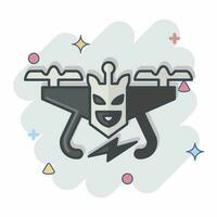 Icon Toy Drone. related to Drone symbol. comic style. simple design editable. simple illustration vector