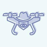 Icon Spy Drone. related to Drone symbol. two tone style. simple design editable. simple illustration vector